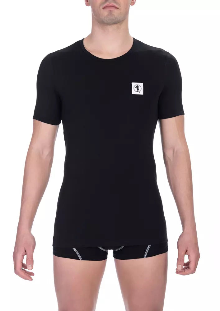 Bikkembergs Schwarzes Baumwoll-T-Shirt für Herren im Doppelpack