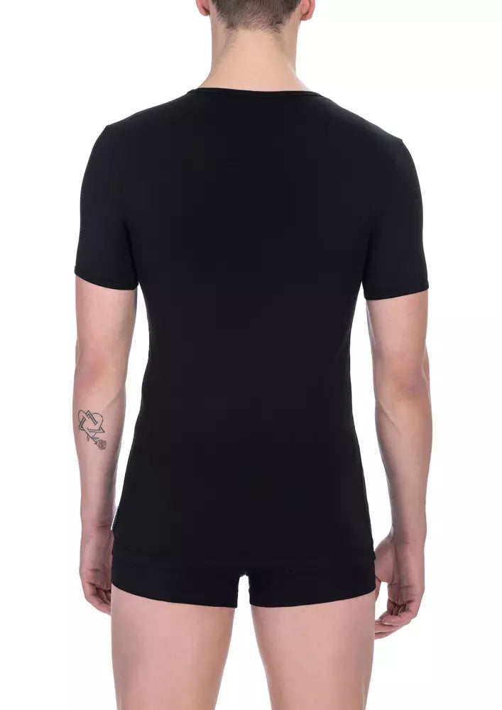 Bikkembergs Schwarzes Baumwoll-T-Shirt für Herren im Doppelpack