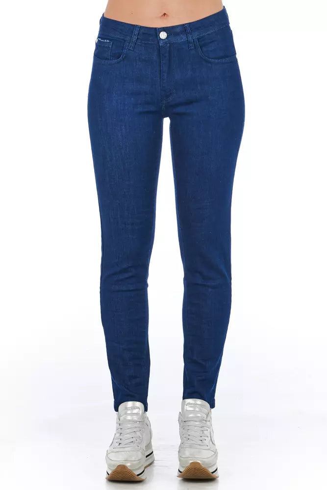 Jean skinny femme en coton bleu Frankie Morello