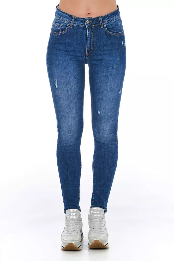 Jean slim Frankie Morello en denim bleu pour femme