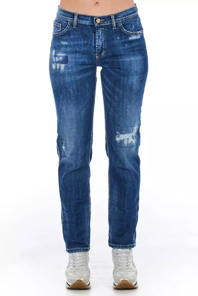 Jean femme Frankie Morello en coton bleu