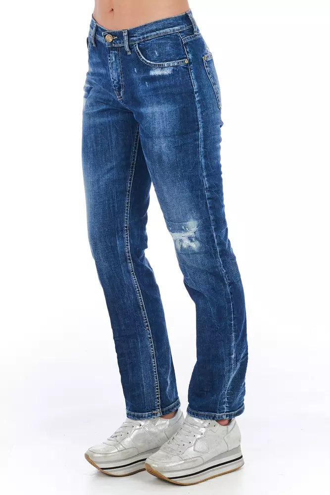 Jean femme Frankie Morello en coton bleu