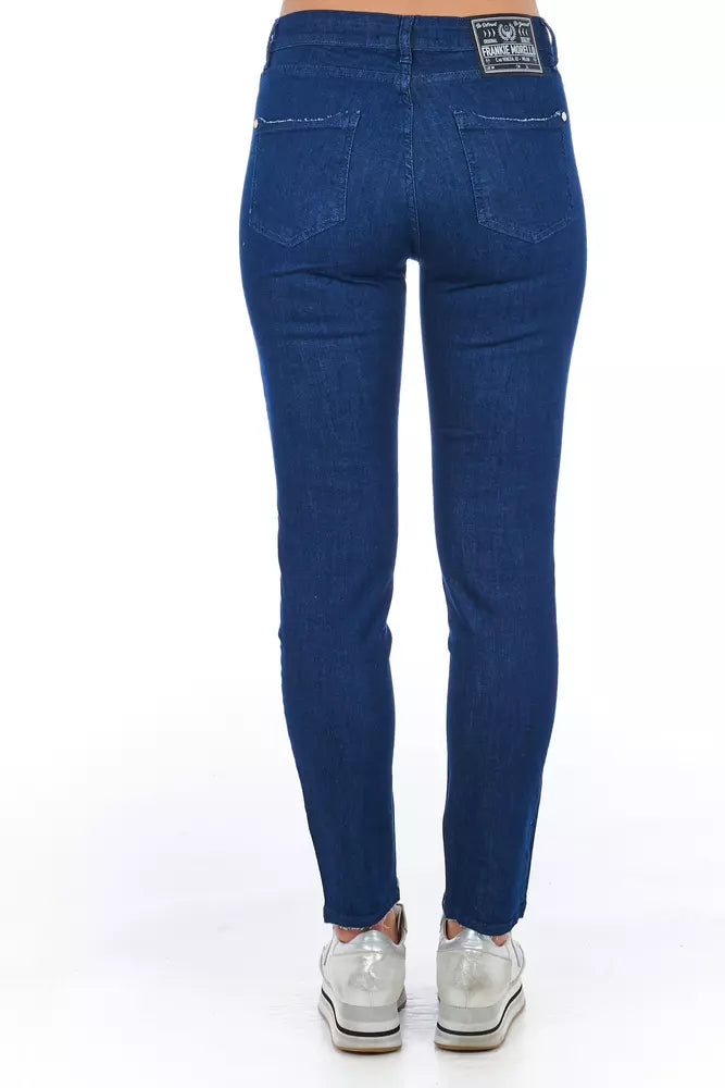 Jean skinny femme en coton bleu Frankie Morello