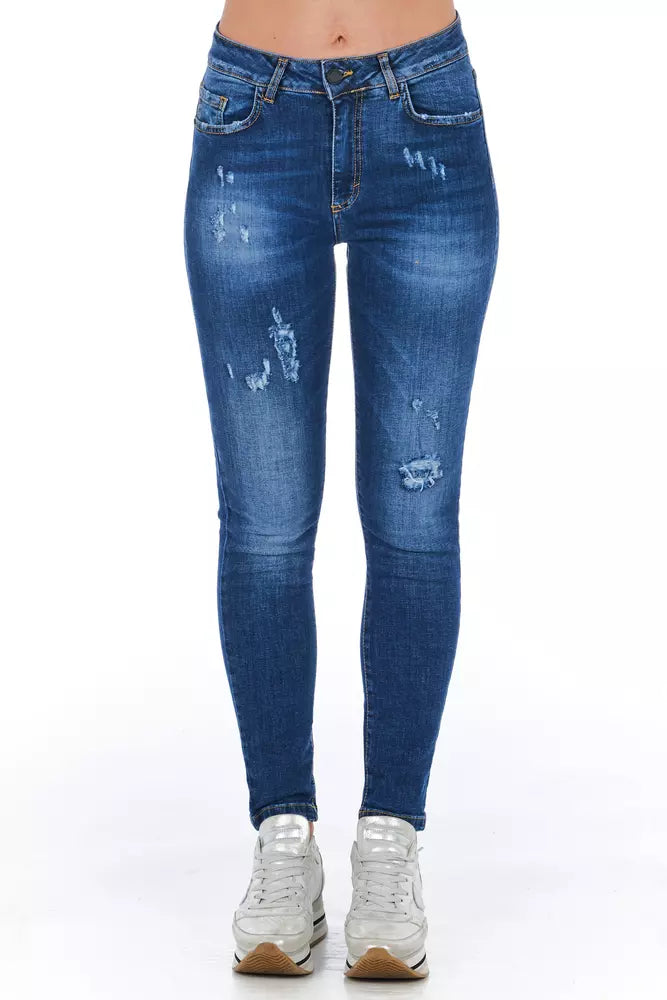 Frankie Morello Jeans Femme Bleu Autres Fibres