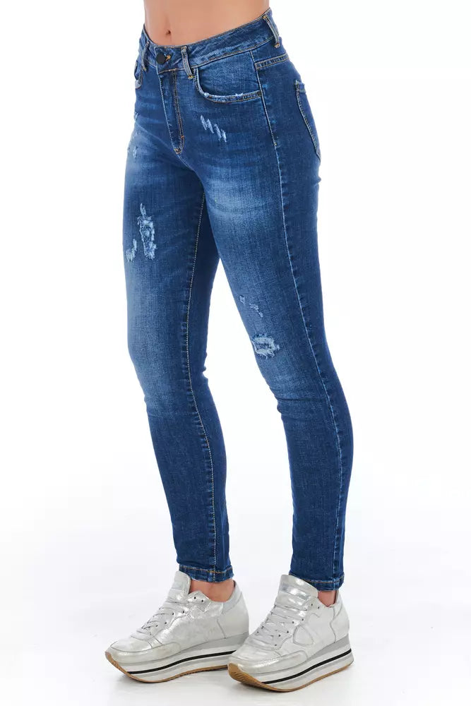 Frankie Morello Jeans Femme Bleu Autres Fibres
