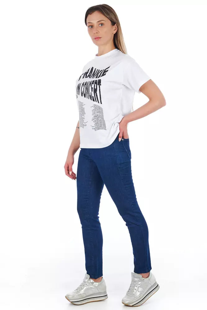 Jean skinny femme en coton bleu Frankie Morello