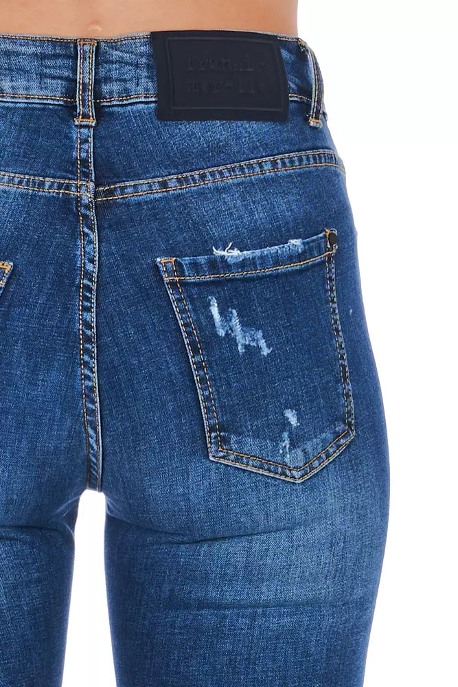 Frankie Morello Jeans Femme Bleu Autres Fibres