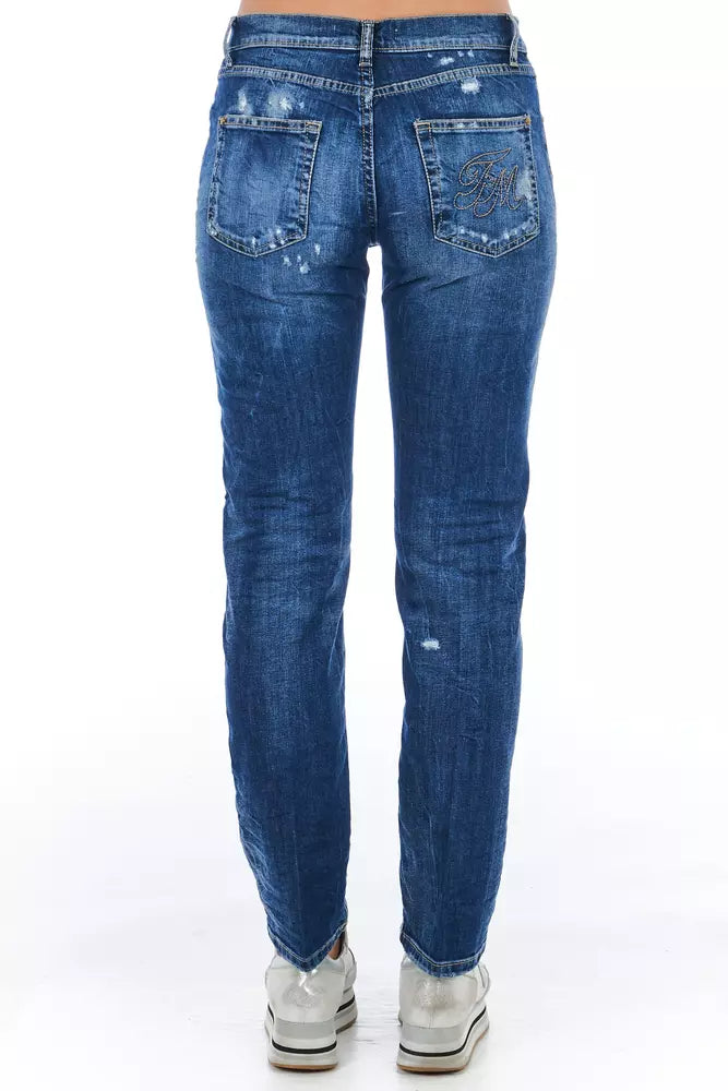Jean femme Frankie Morello en coton bleu