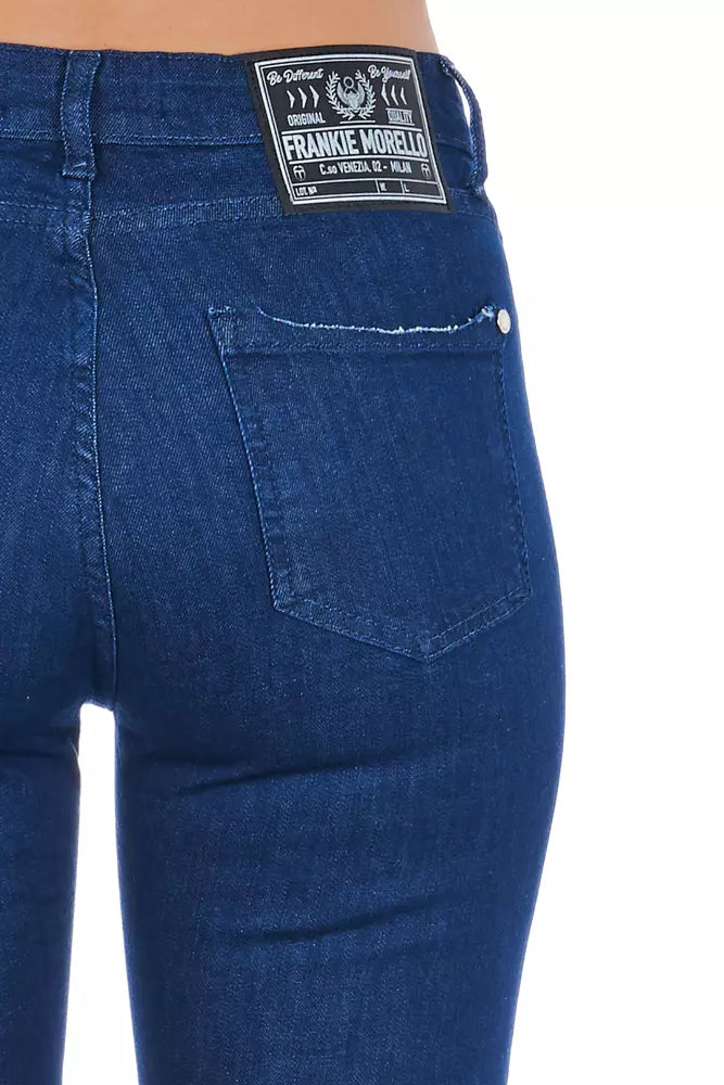 Jean skinny femme en coton bleu Frankie Morello