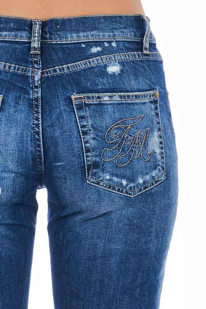 Jean femme Frankie Morello en coton bleu