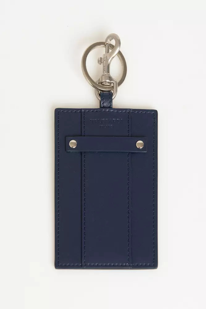 Trussardi Blauer Leder-Ausweishalter für Herren