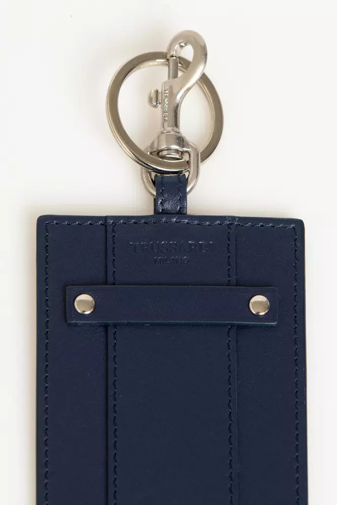 Trussardi Blauer Leder-Ausweishalter für Herren