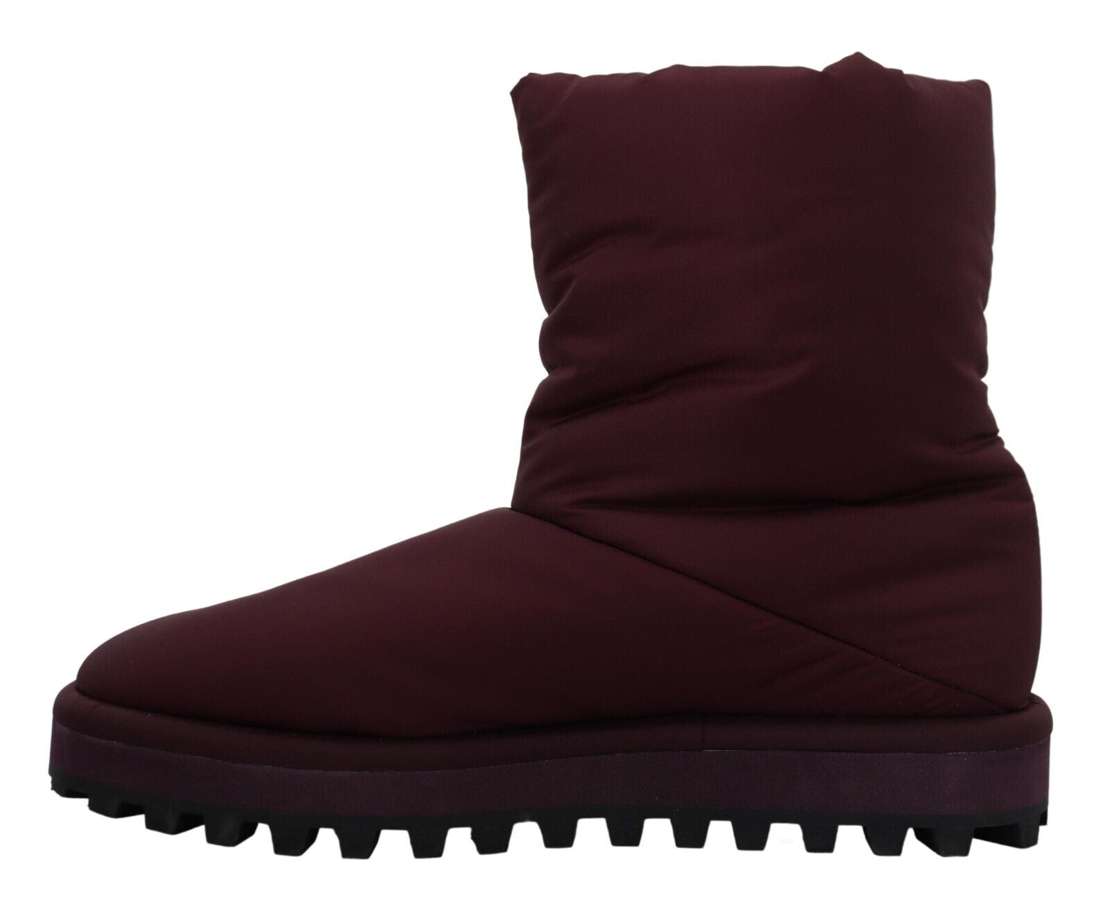 Bottes mi-montantes Dolce & Gabbana en nylon bordeaux rembourrées