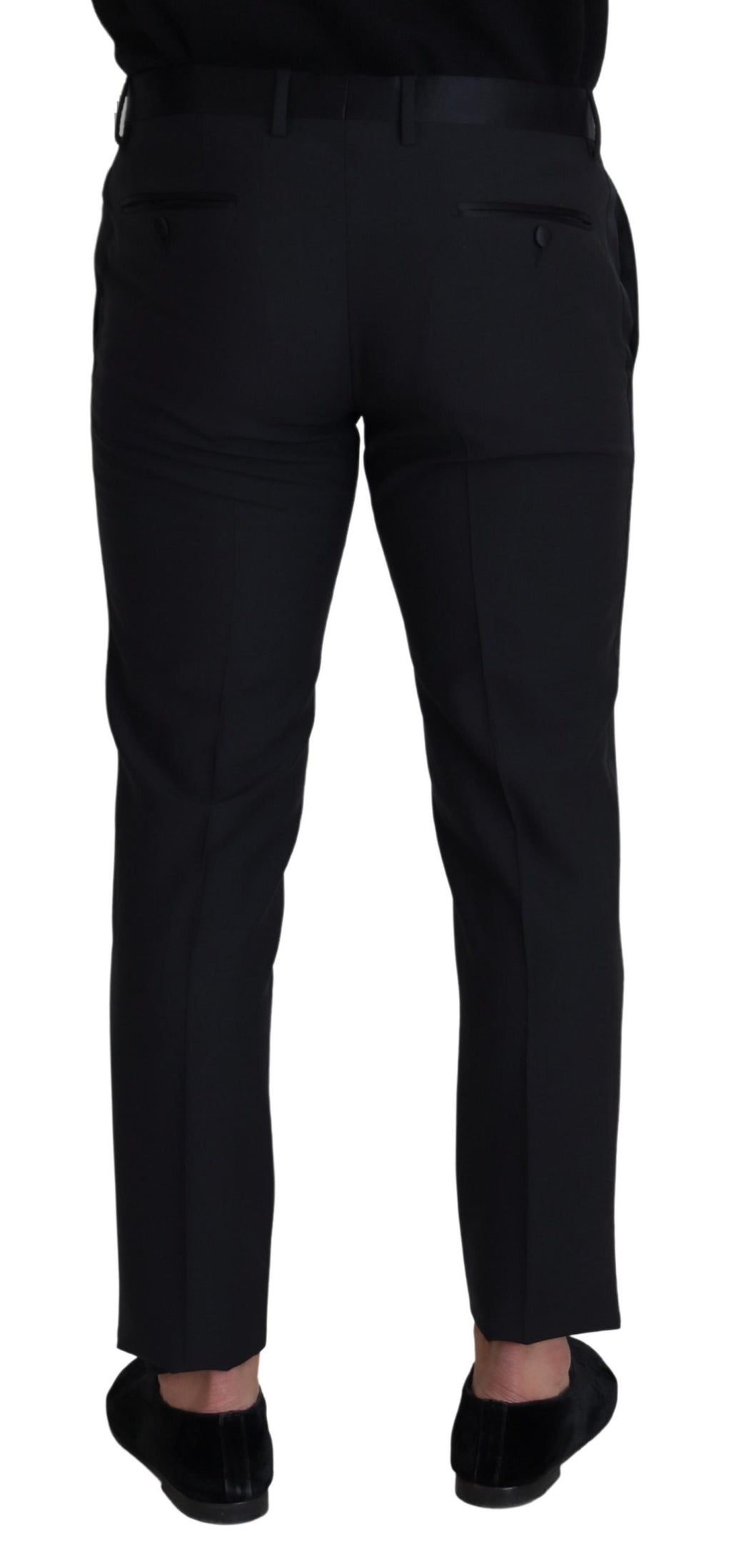 Pantalon de costume homme en laine noire Dolce & Gabbana