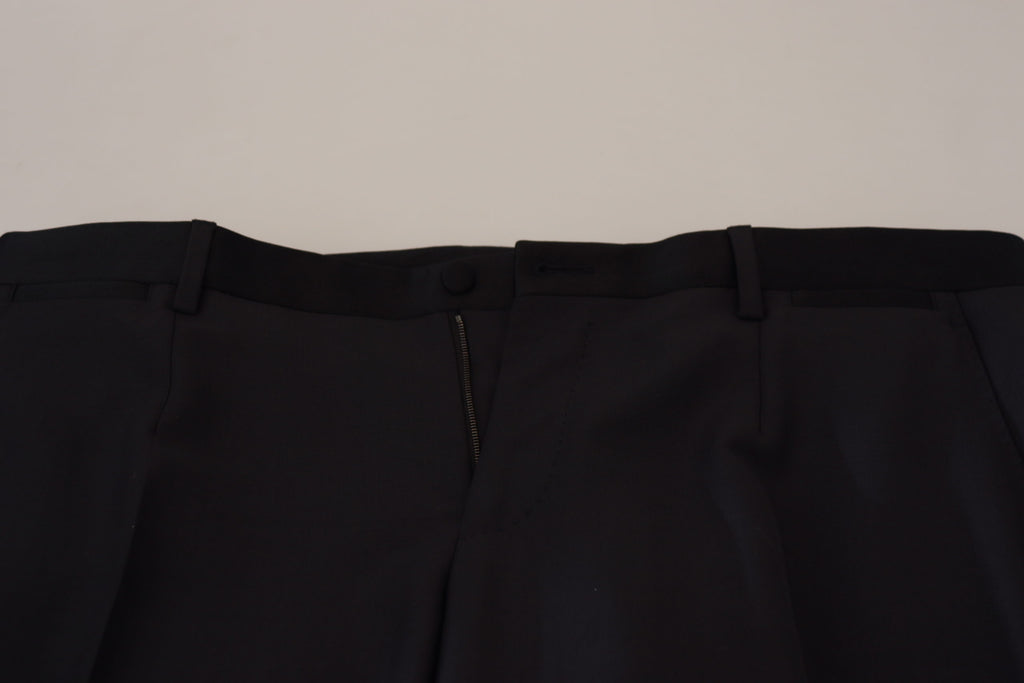 Pantalon de costume homme en laine noire Dolce & Gabbana