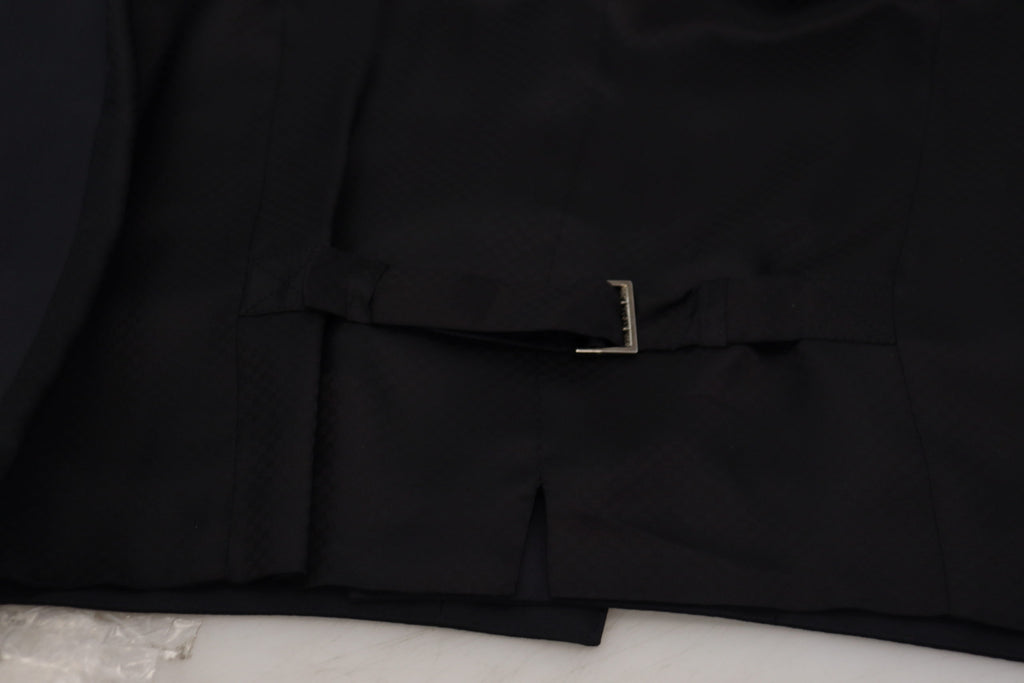 Gilet de Costume Dolce & Gabbana Noir en Laine Stretch