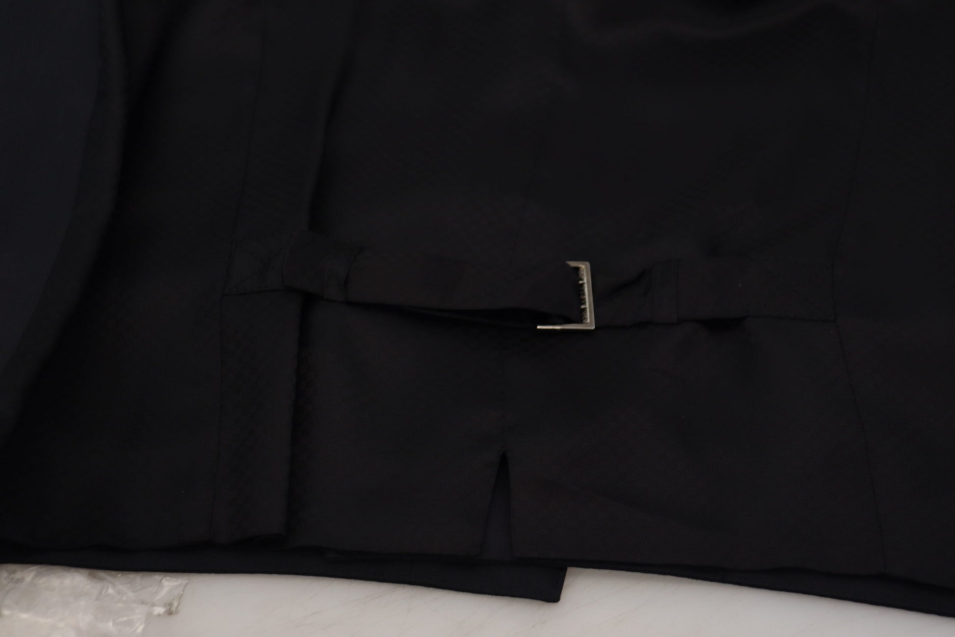 Gilet de Costume Dolce & Gabbana Noir en Laine Stretch