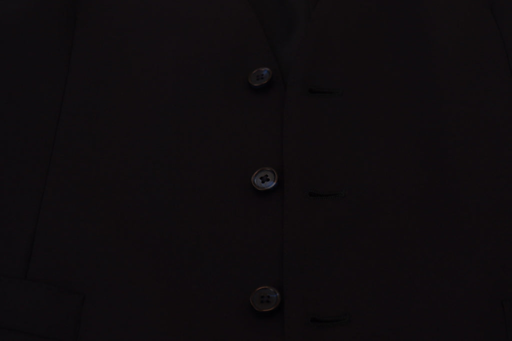 Gilet en Laine Stretch Bleu Foncé Dolce & Gabbana