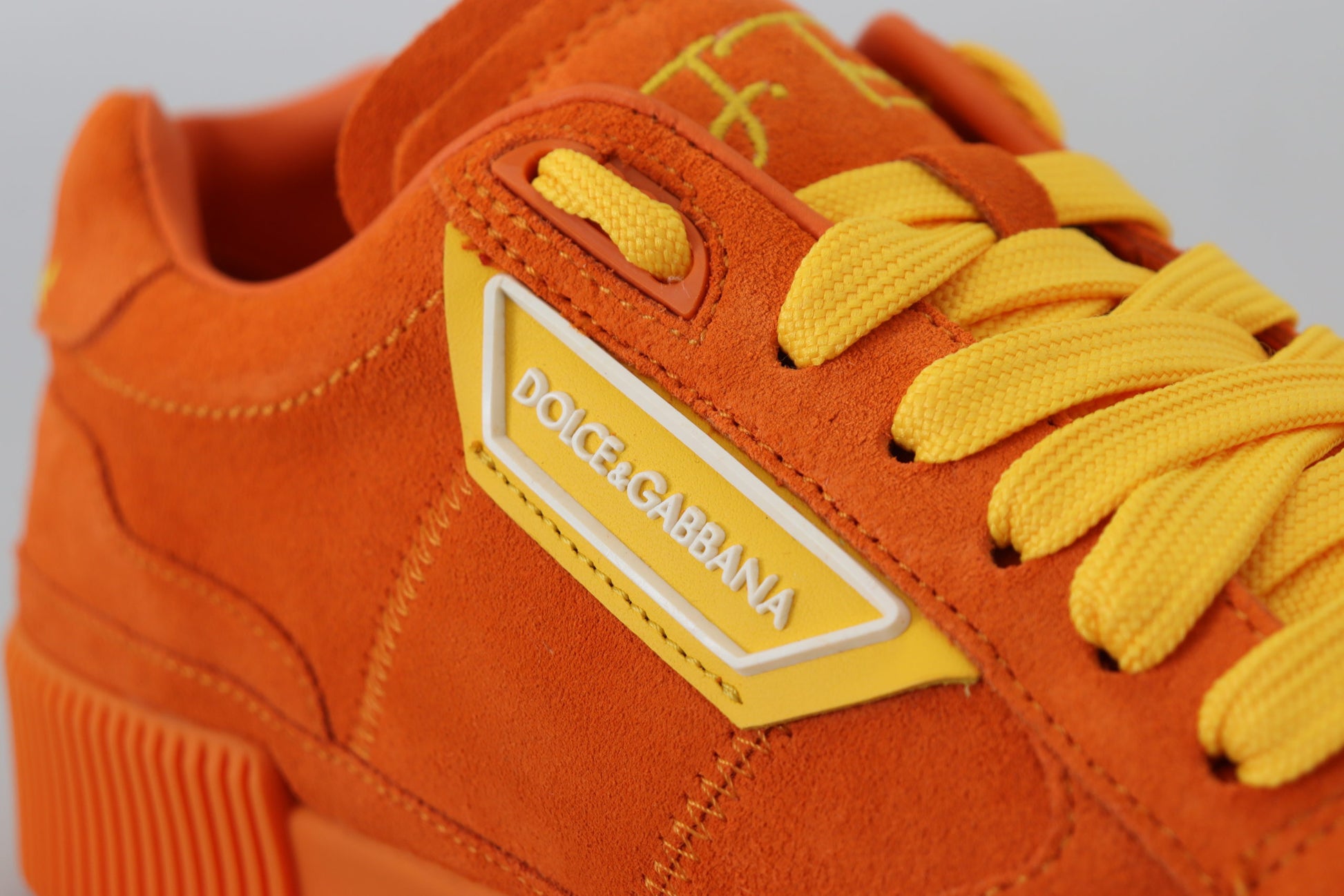 Chaussures Sneakers Dolce & Gabbana en cuir orange P.j. Tucker