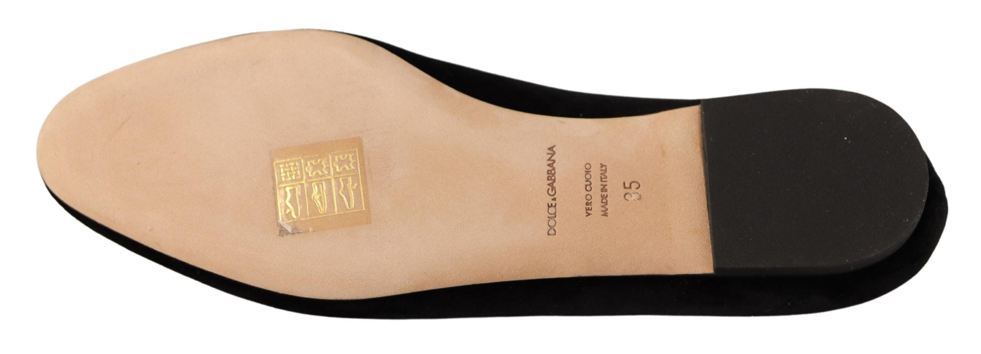 Chaussures plates à enfiler Dolce & Gabbana noires avec patch DG Cœur Sacré