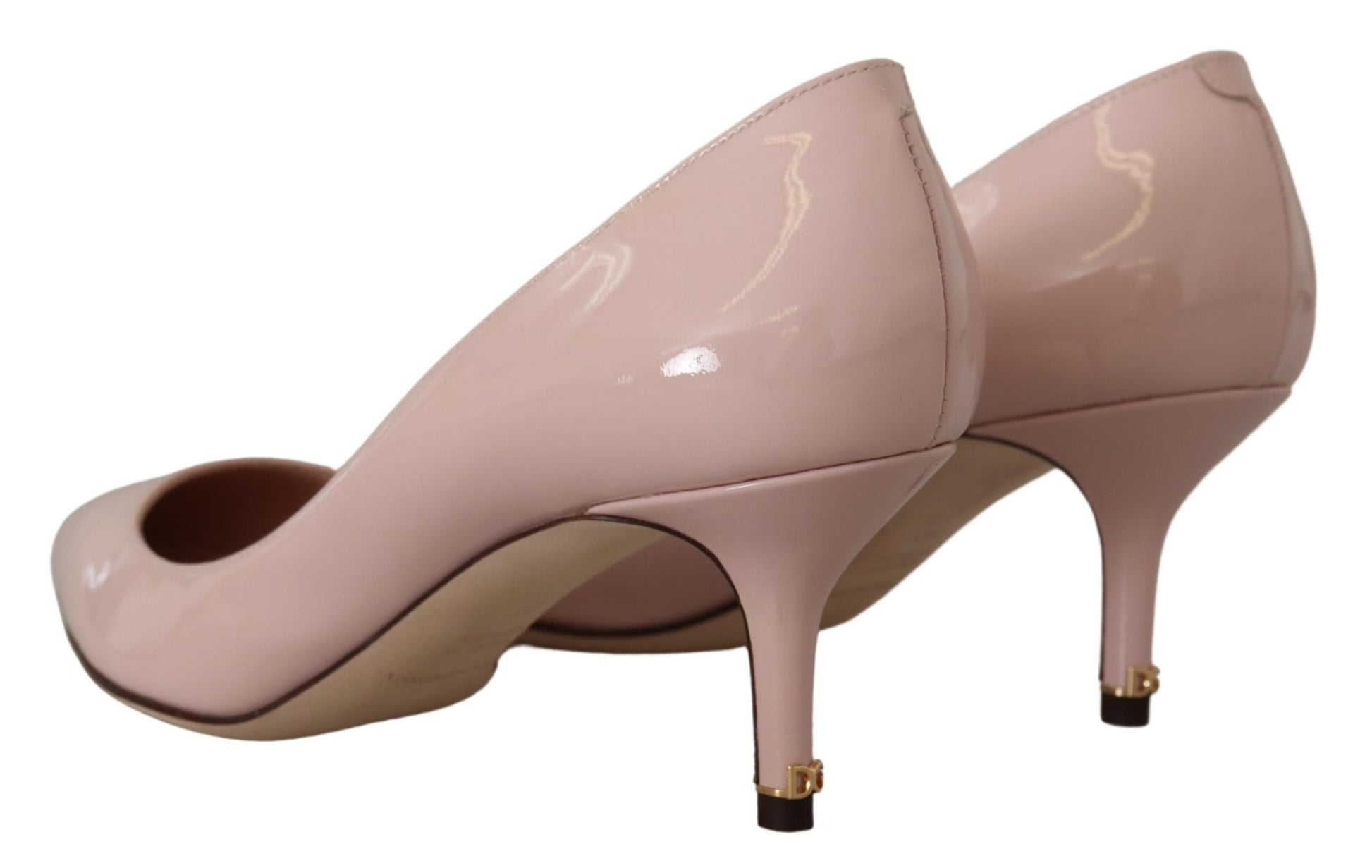 Chaussures à talons chaton en cuir verni rose Dolce & Gabbana