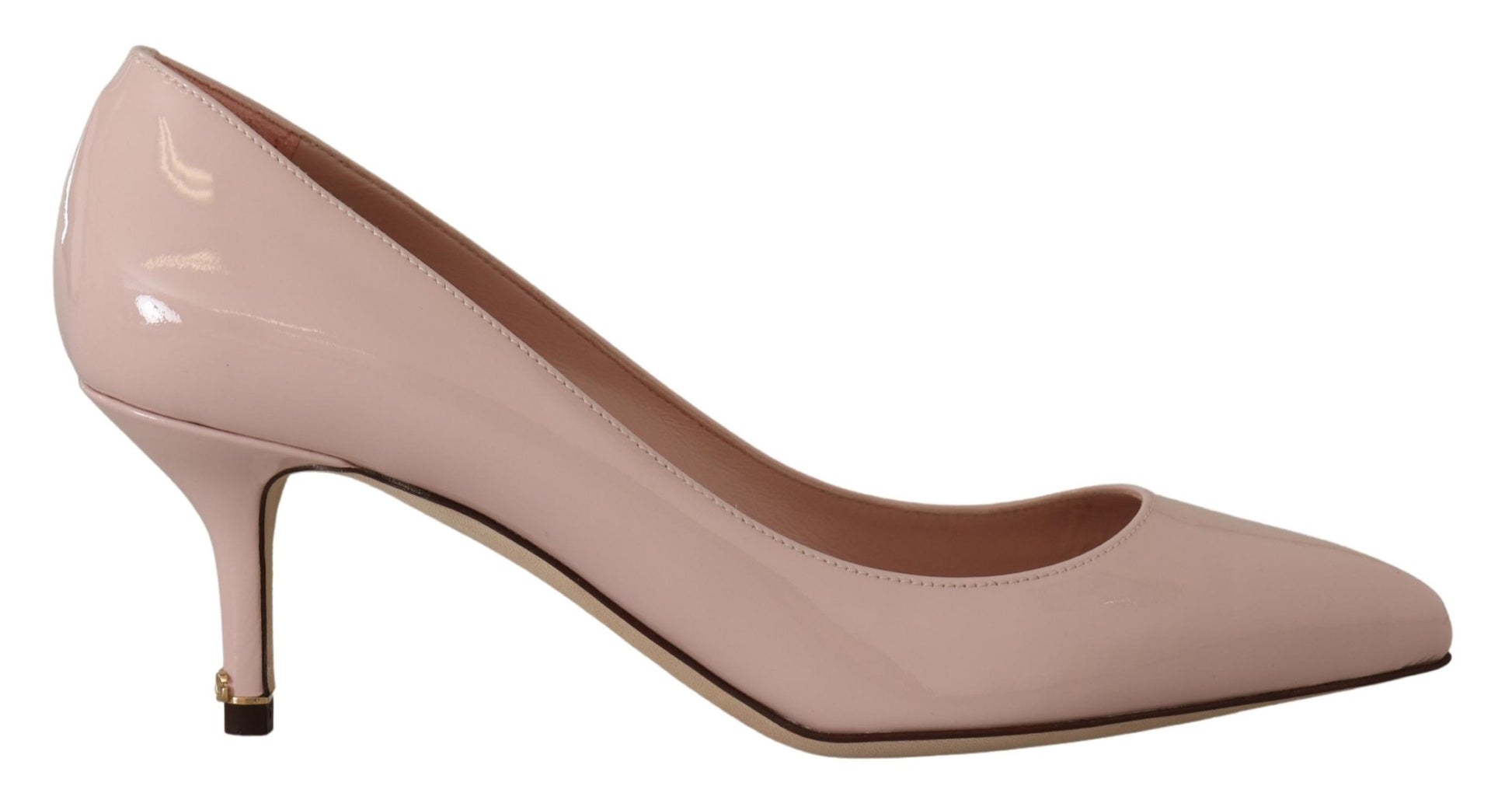 Chaussures à talons chaton en cuir verni rose Dolce & Gabbana