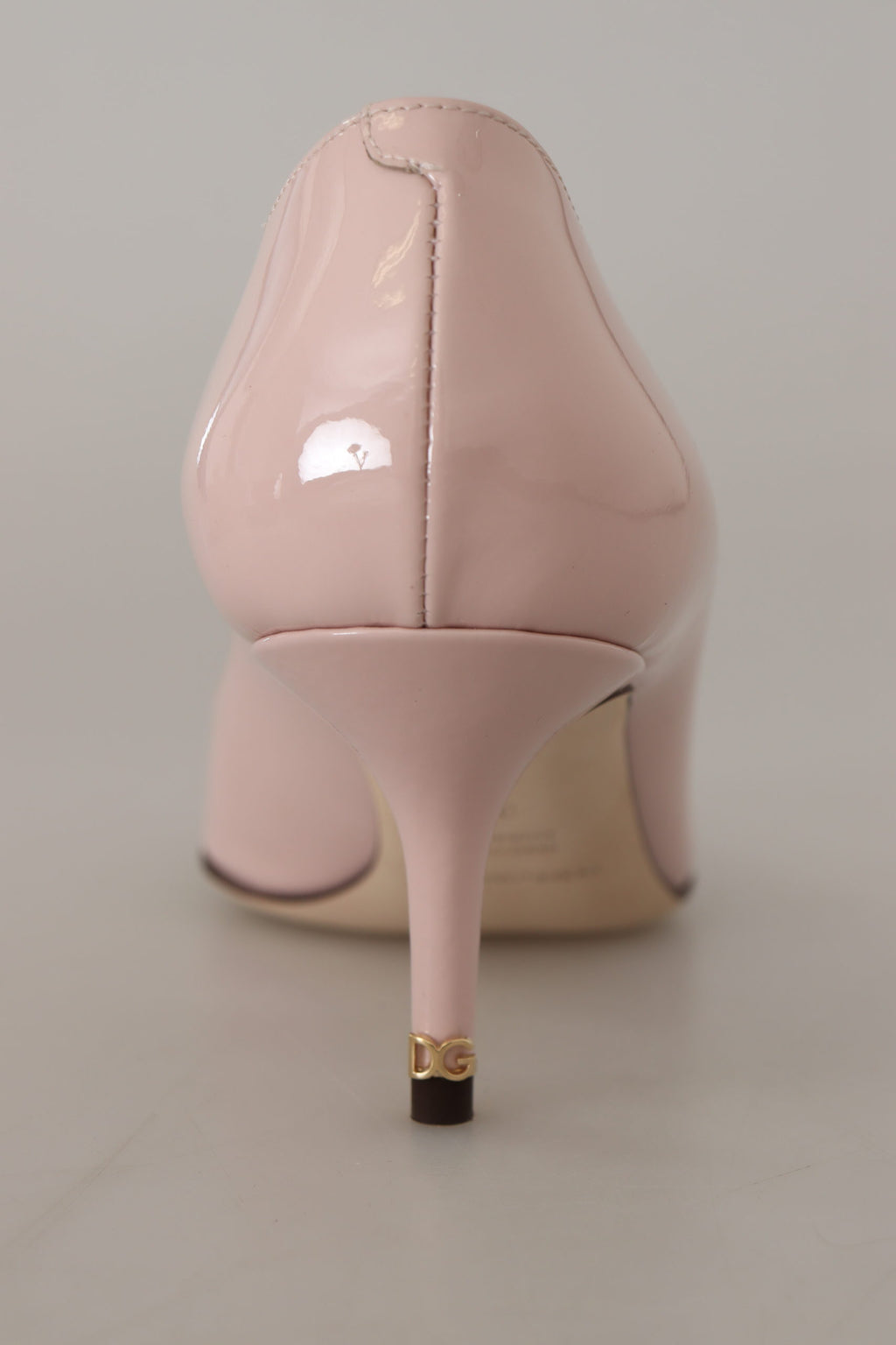 Chaussures à talons chaton en cuir verni rose Dolce & Gabbana