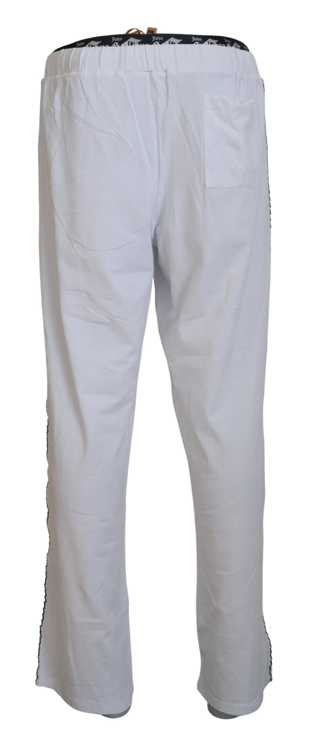 Pantalon ample en coton blanc à logo John Galliano pour homme