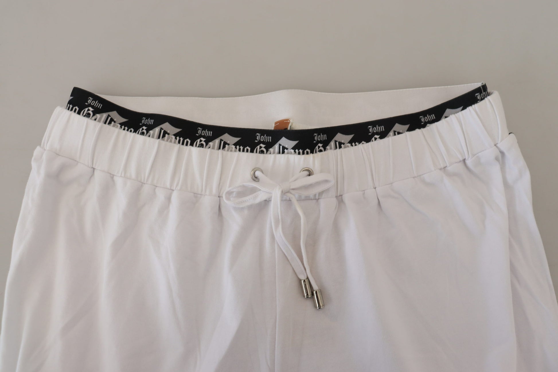 Pantalon ample en coton blanc à logo John Galliano pour homme