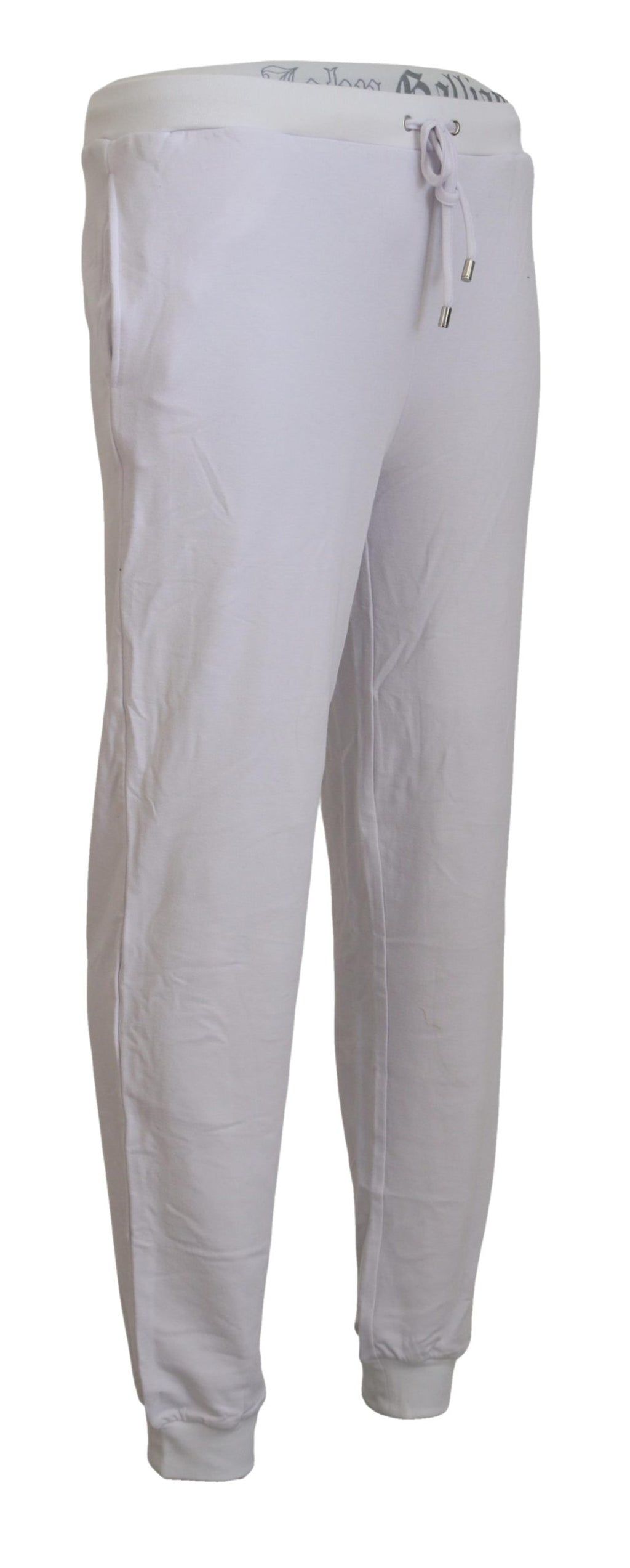 Pantalon de jogging homme en coton blanc à logo John Galliano