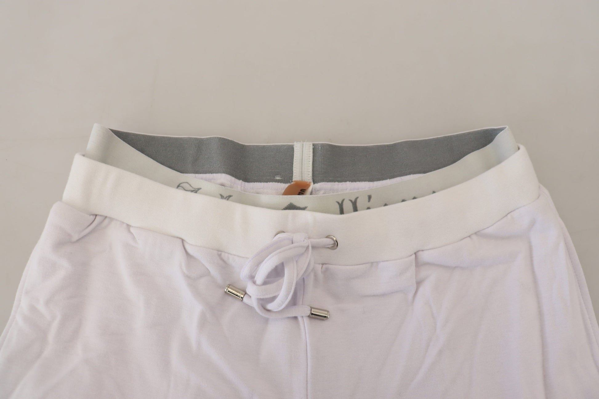 Pantalon de jogging homme en coton blanc à logo John Galliano