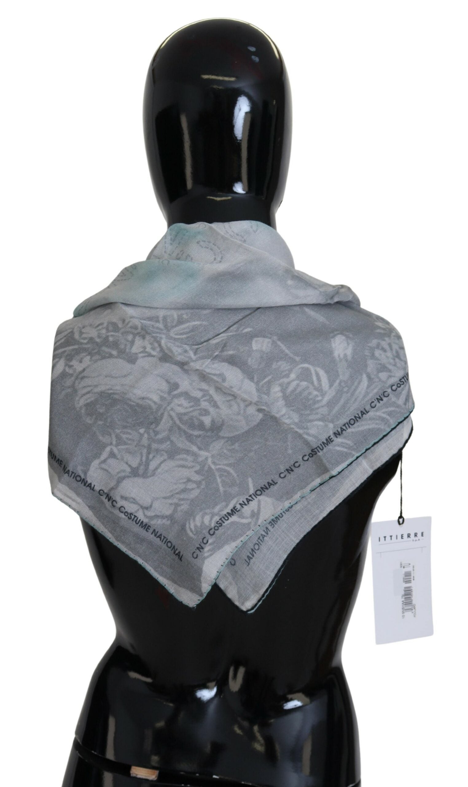Écharpe Costume National Foulard Imprimé Gris Marque