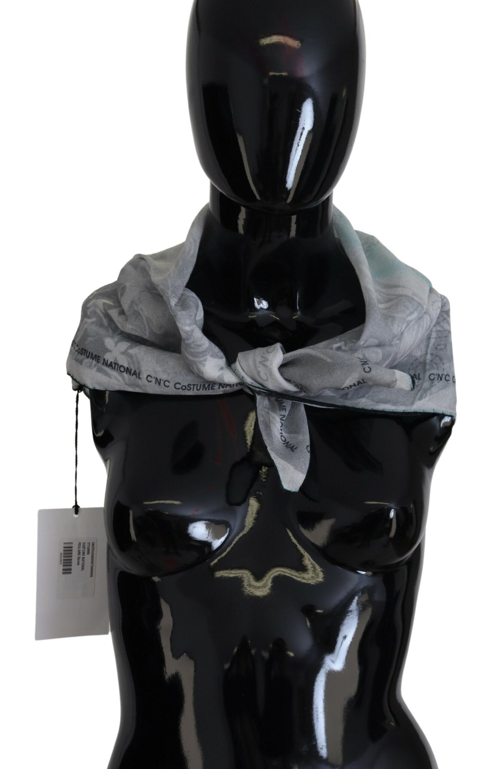 Écharpe Costume National Foulard Imprimé Gris Marque