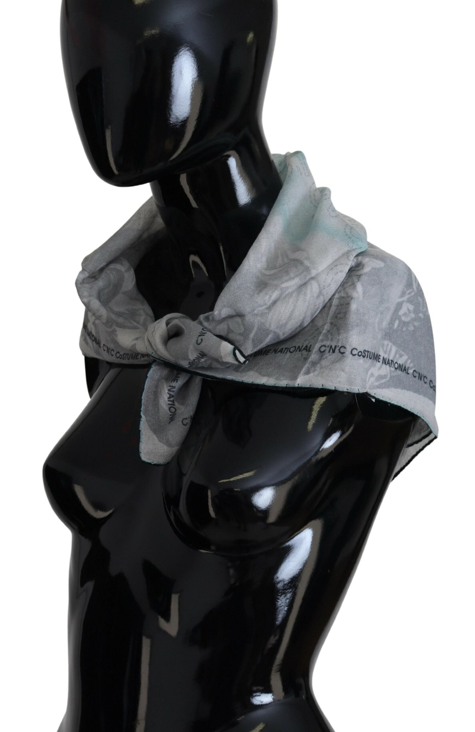 Écharpe Costume National Foulard Imprimé Gris Marque