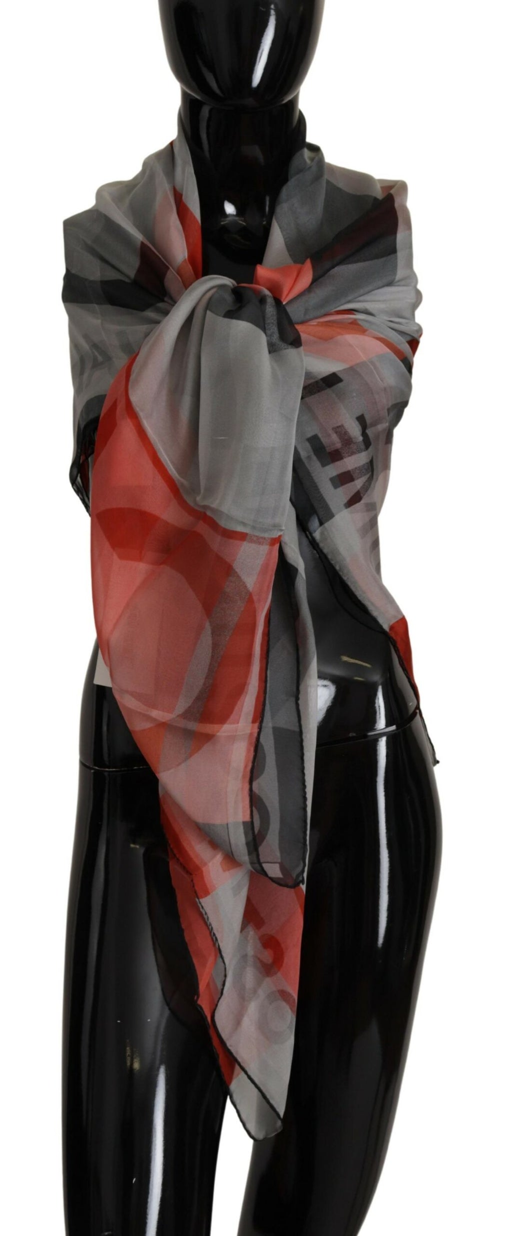 Écharpe/Foulard/Châle Costume National gris et rouge