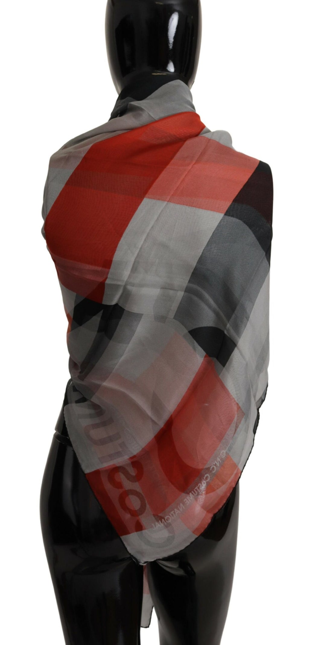 Écharpe/Foulard/Châle Costume National gris et rouge