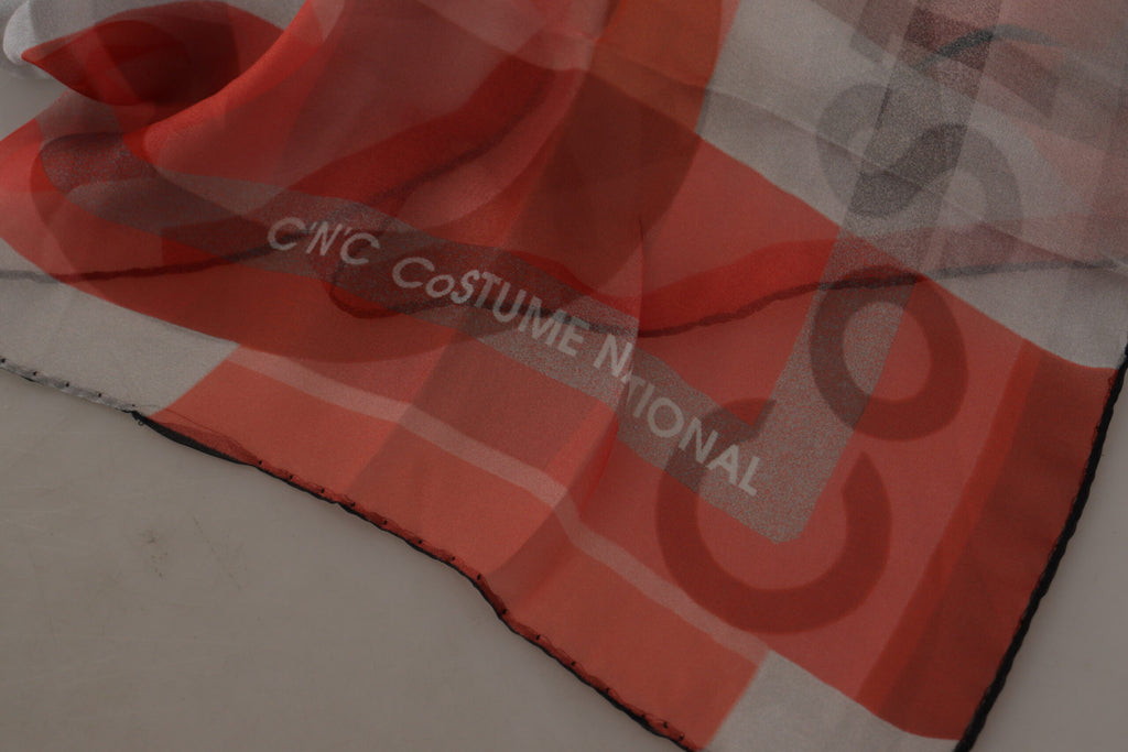 Écharpe/Foulard/Châle Costume National gris et rouge