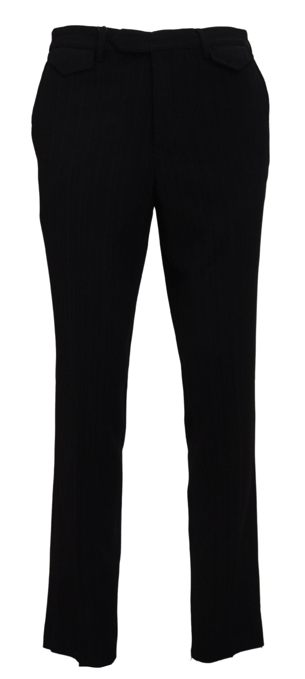 BENCIVENGA Schwarze Herrenhose aus Baumwolle mit gerader Passform