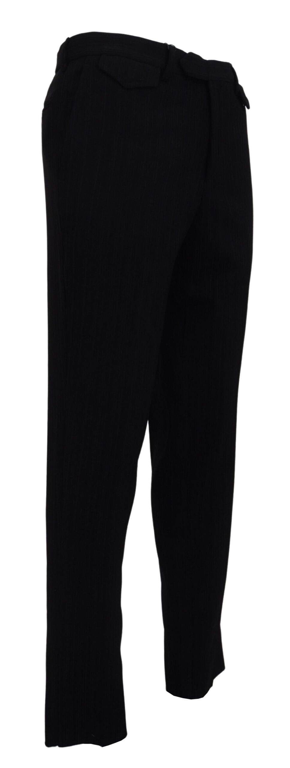 BENCIVENGA Schwarze Herrenhose aus Baumwolle mit gerader Passform