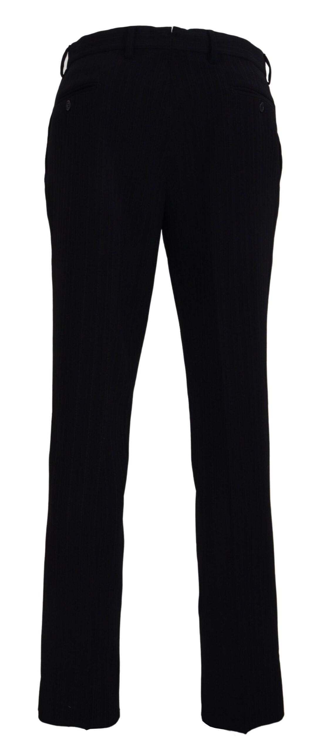 BENCIVENGA Schwarze Herrenhose aus Baumwolle mit gerader Passform
