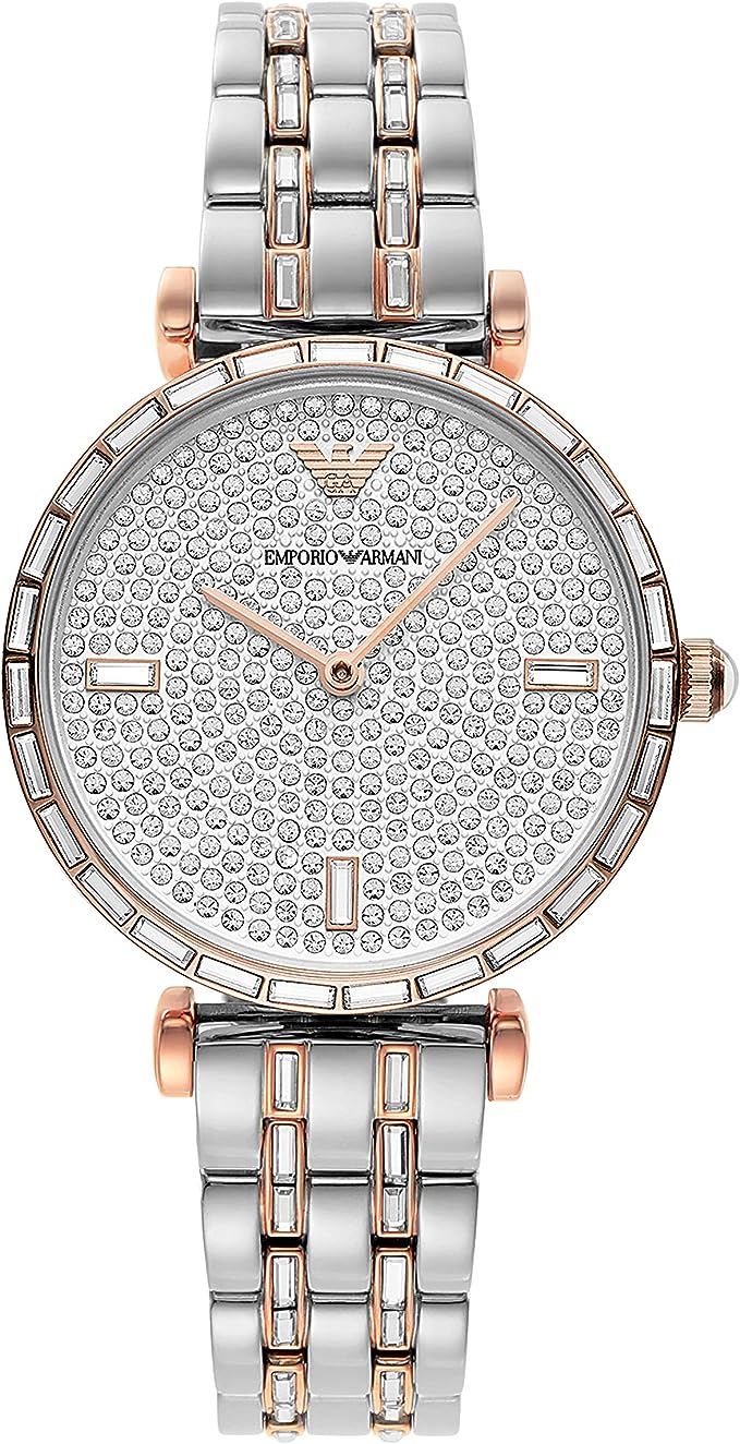 Montre Emporio Armani en acier argenté à quartz