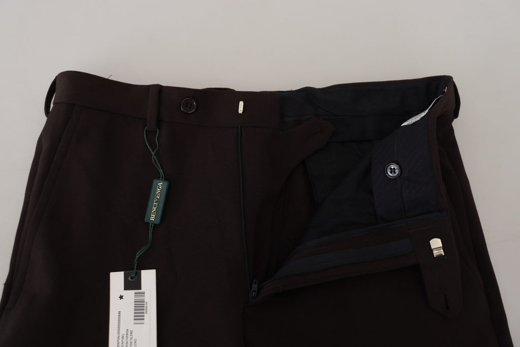 BENCIVENGA Pantalon habillé coupe droite marron pour homme