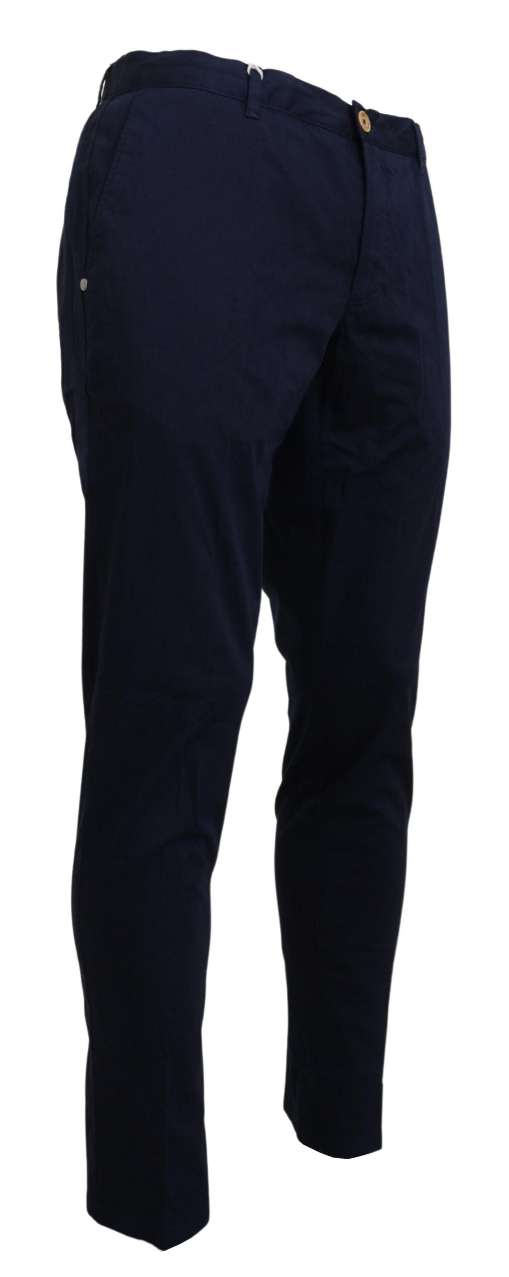 Pantalon skinny homme en coton bleu foncé Domenico Tagliente