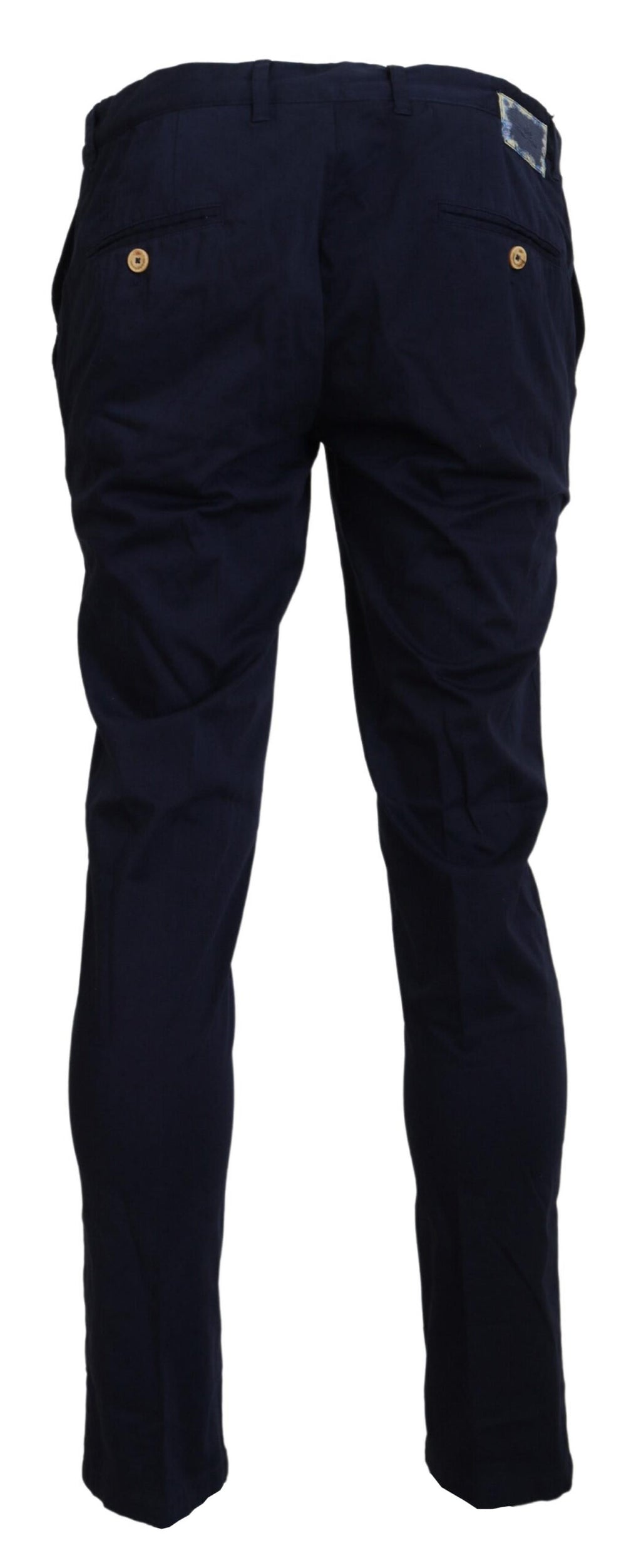 Pantalon skinny homme en coton bleu foncé Domenico Tagliente