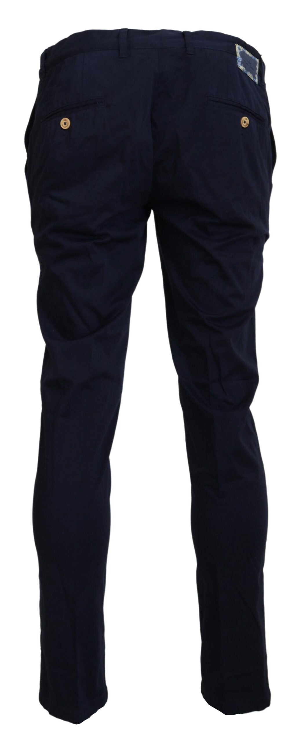 Pantalon skinny homme en coton bleu foncé Domenico Tagliente