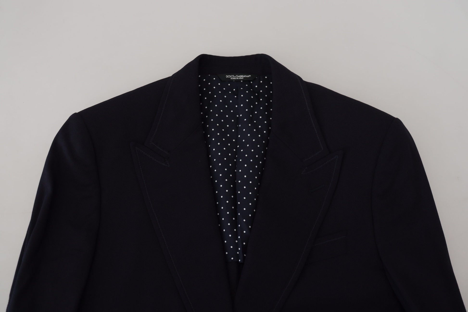 Blazer de costume Dolce & Gabbana Taormina en laine bleue