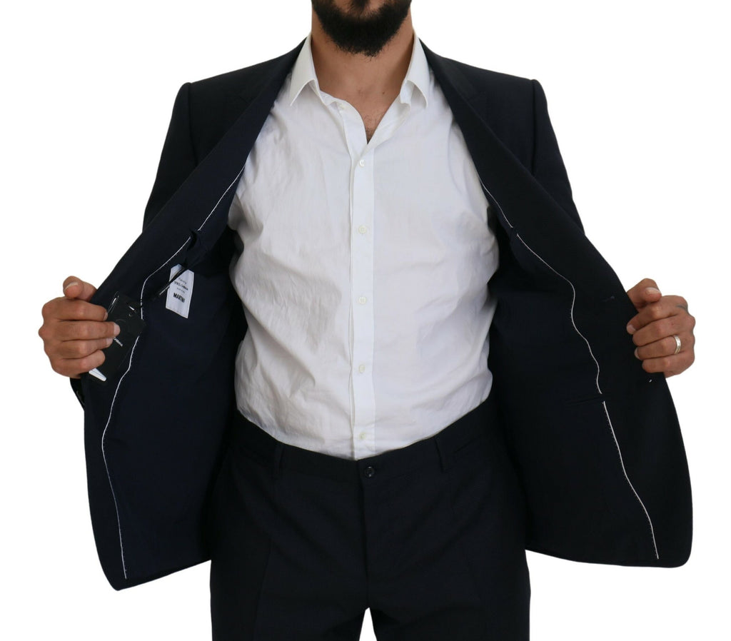 Costume Dolce & Gabbana bleu deux pièces MARTINI coupe droite