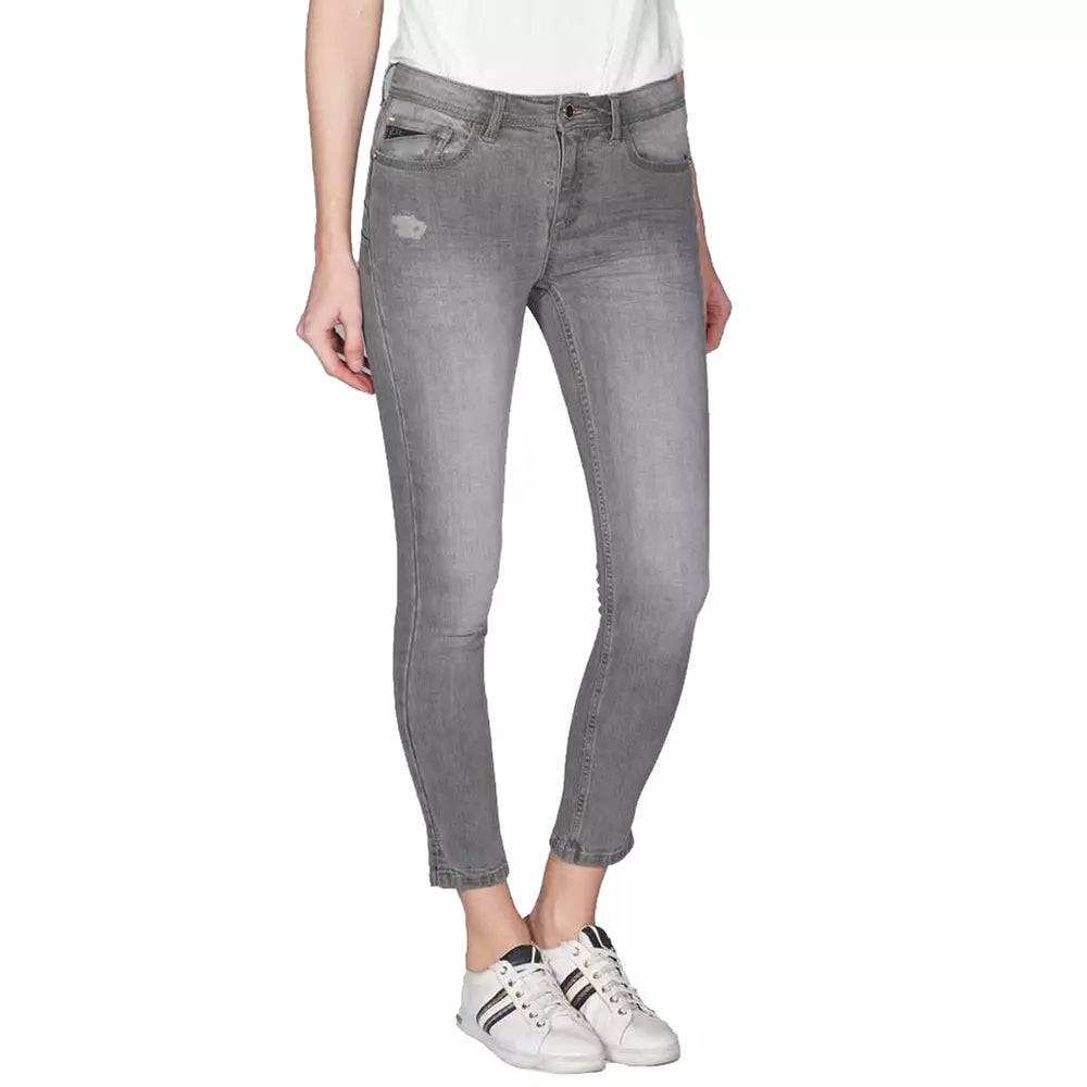 Yes Zee Graue Baumwolljeans für Damen
