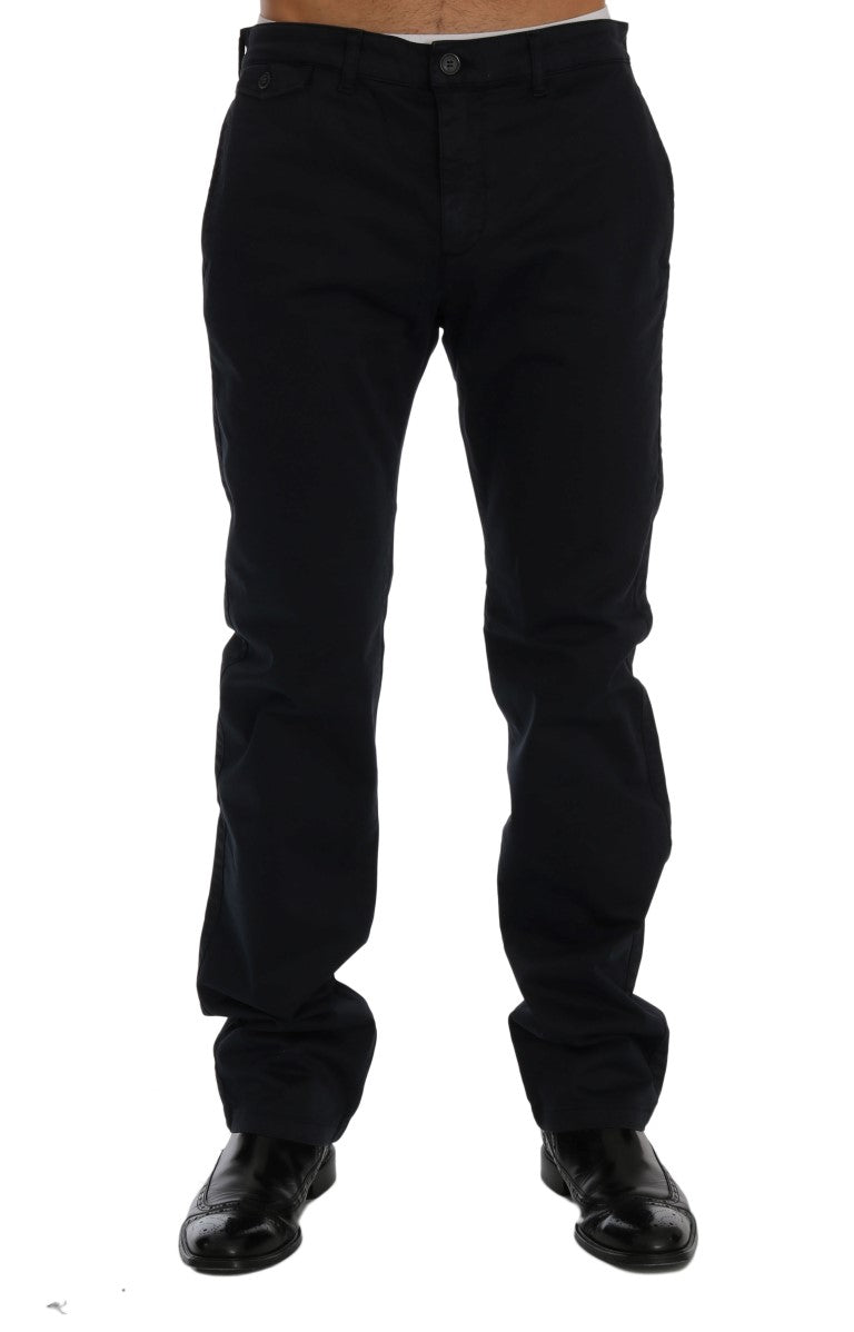 Pantalon Chino GF Ferre en Coton Stretch Bleu
