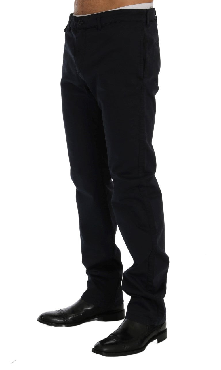 Pantalon Chino GF Ferre en Coton Stretch Bleu